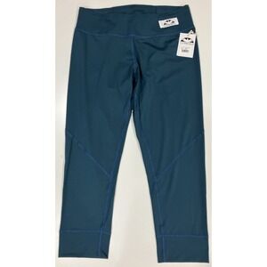 Corbeaux 3/4 Centennial Base Layer Pants Women's Large Alpine Teal Leggings‎ NWT